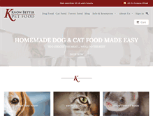 Tablet Screenshot of knowbetterpetfood.com